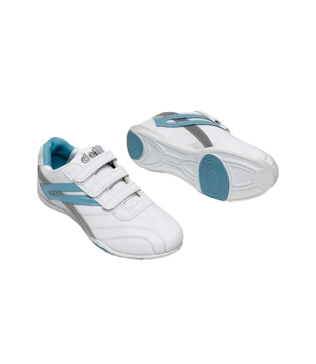 Dek Womens/Ladies Raven 3 Touch Fastening Trainers (White/Light Blue) - UTDF915