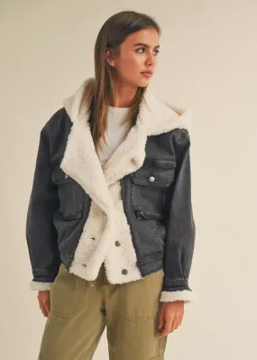 Denim Jacket With Sherpa Jacket