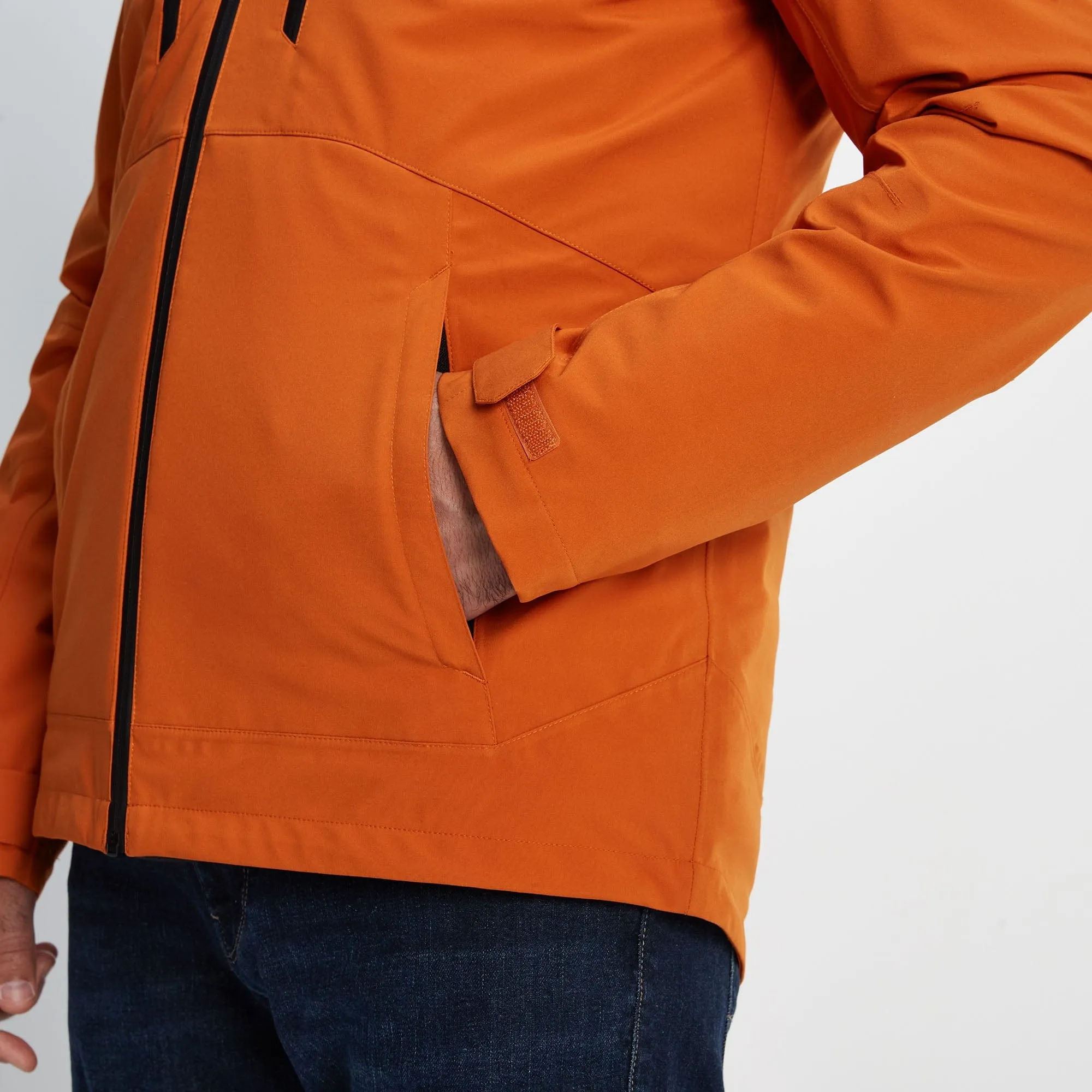 Denton Mens 3-in-1 Waterproof Jacket - Dark Orange