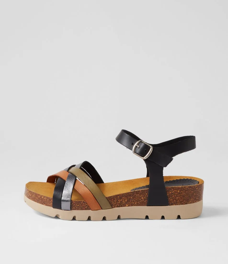 DIANA FERRARI Gemad Black Multi Sandals