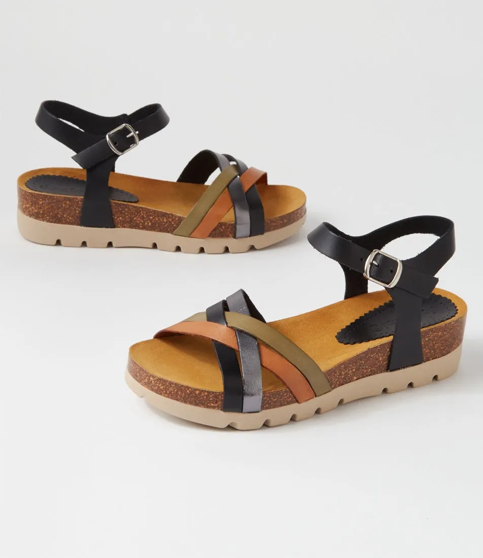 DIANA FERRARI Gemad Black Multi Sandals