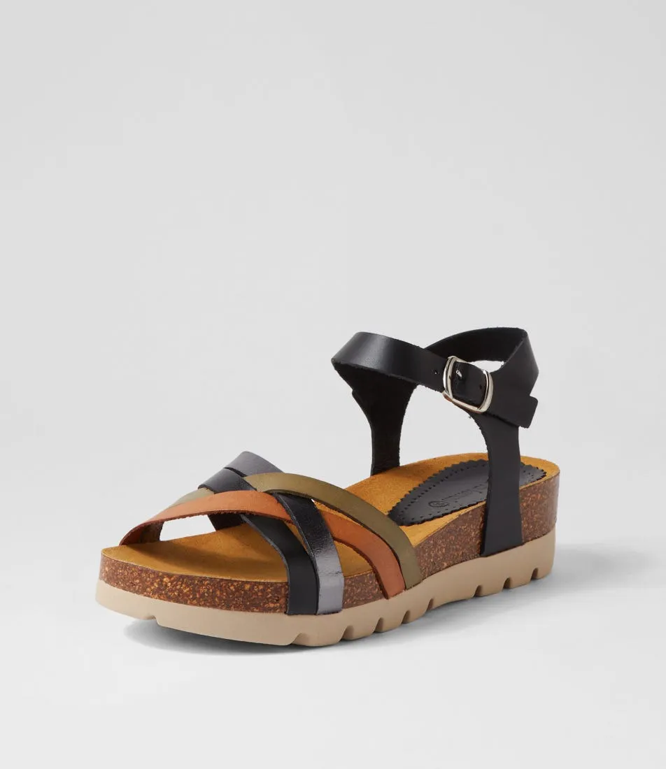 DIANA FERRARI Gemad Black Multi Sandals