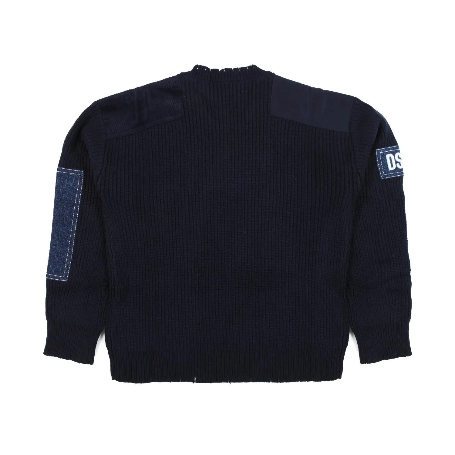 Dsquared2 Unisex Navy Blue Pullover With Patches