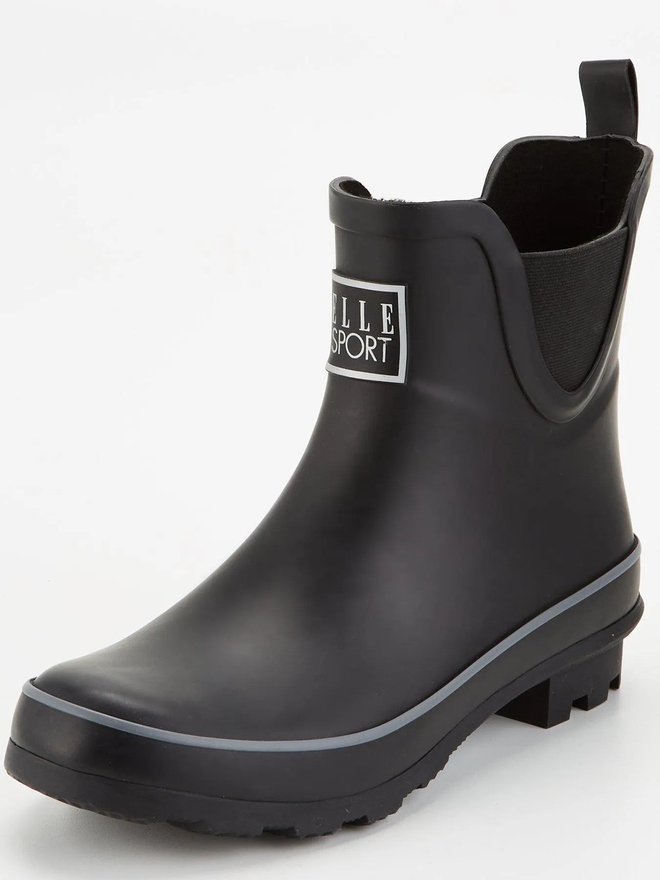 Elle Sport Rubber Ankle Wellington Boot - Black