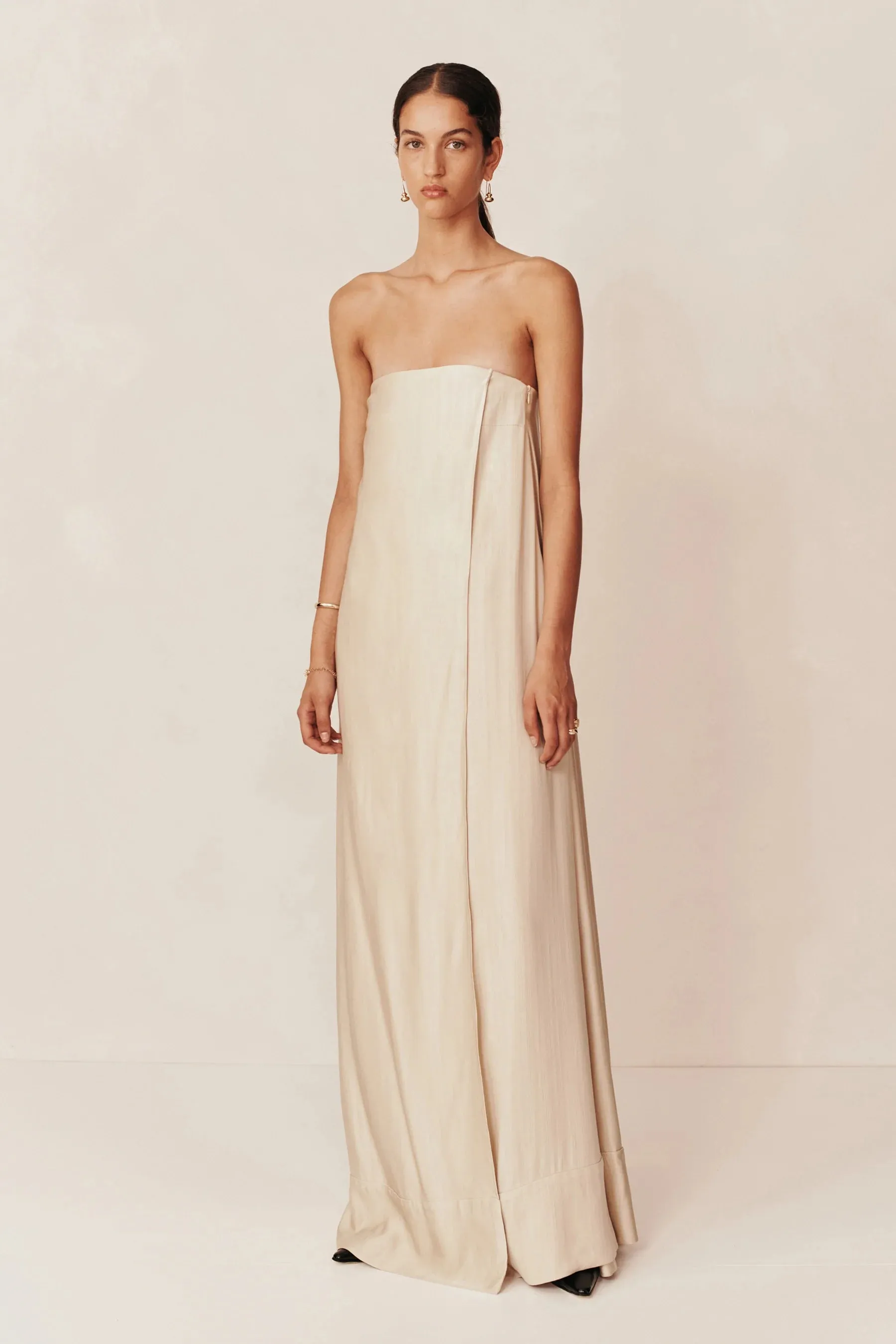 Esse Studios Oude Wrap Maxi Dress - Oyster