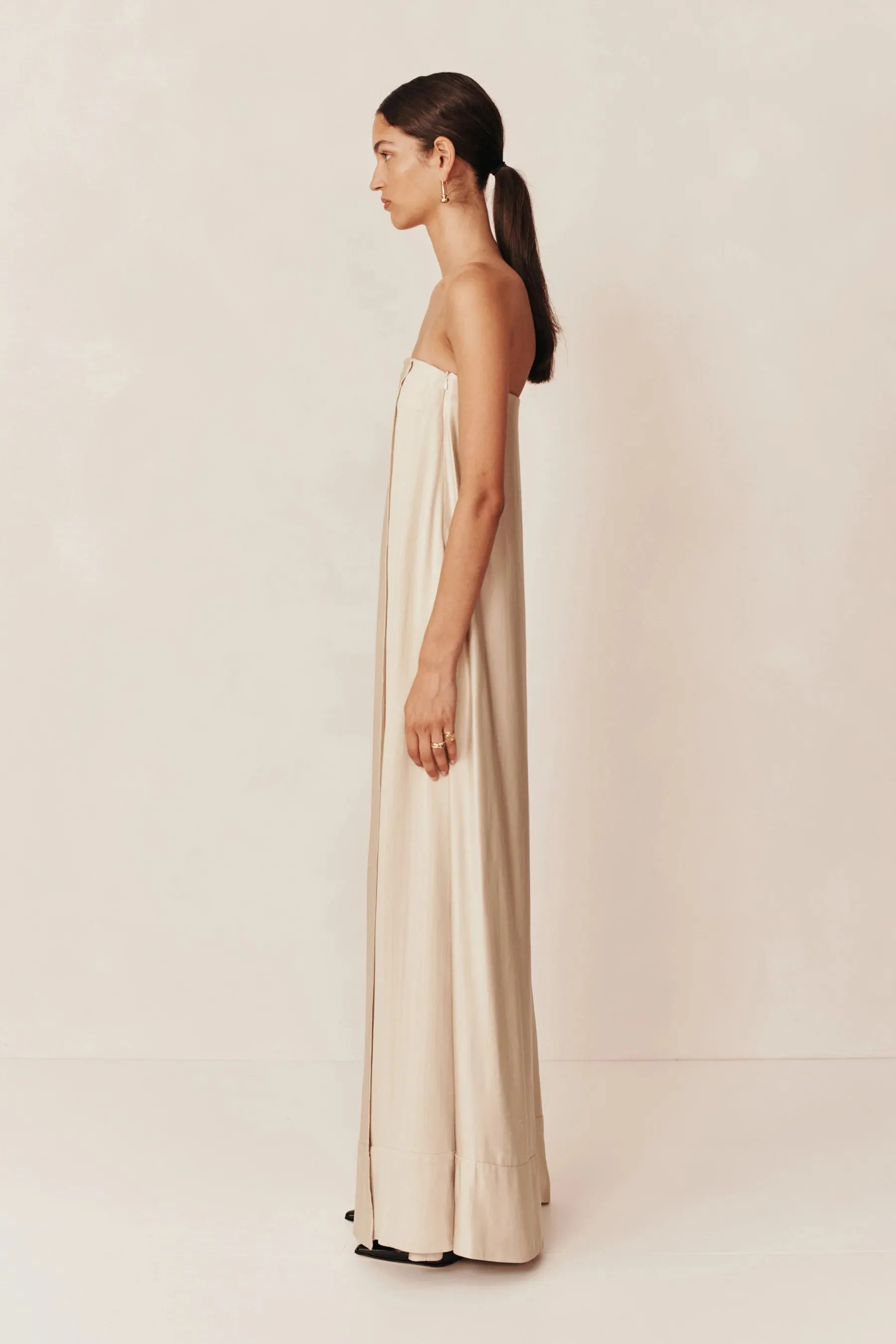 Esse Studios Oude Wrap Maxi Dress - Oyster