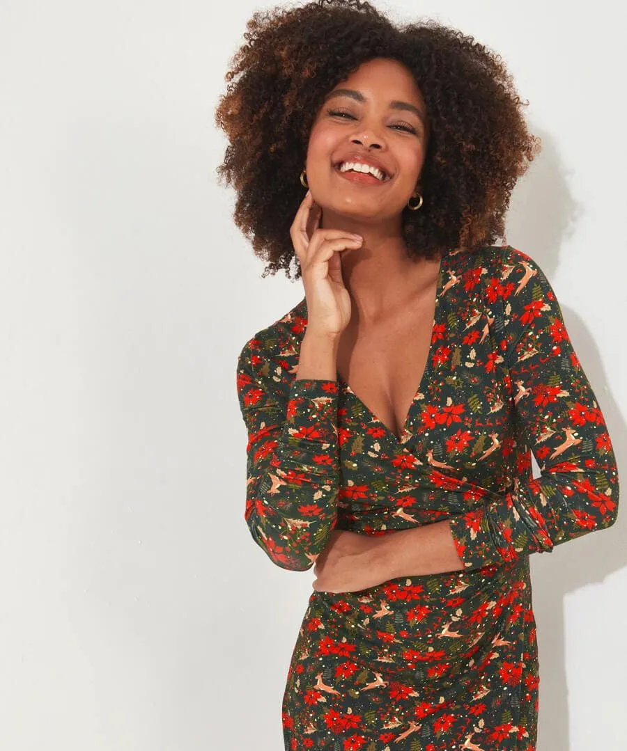 Fabulously Festive Wrap Dress