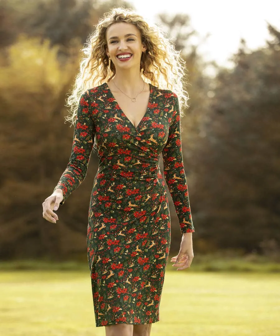 Fabulously Festive Wrap Dress