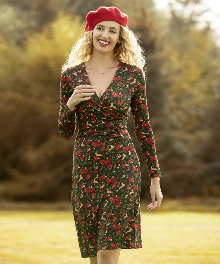 Fabulously Festive Wrap Dress