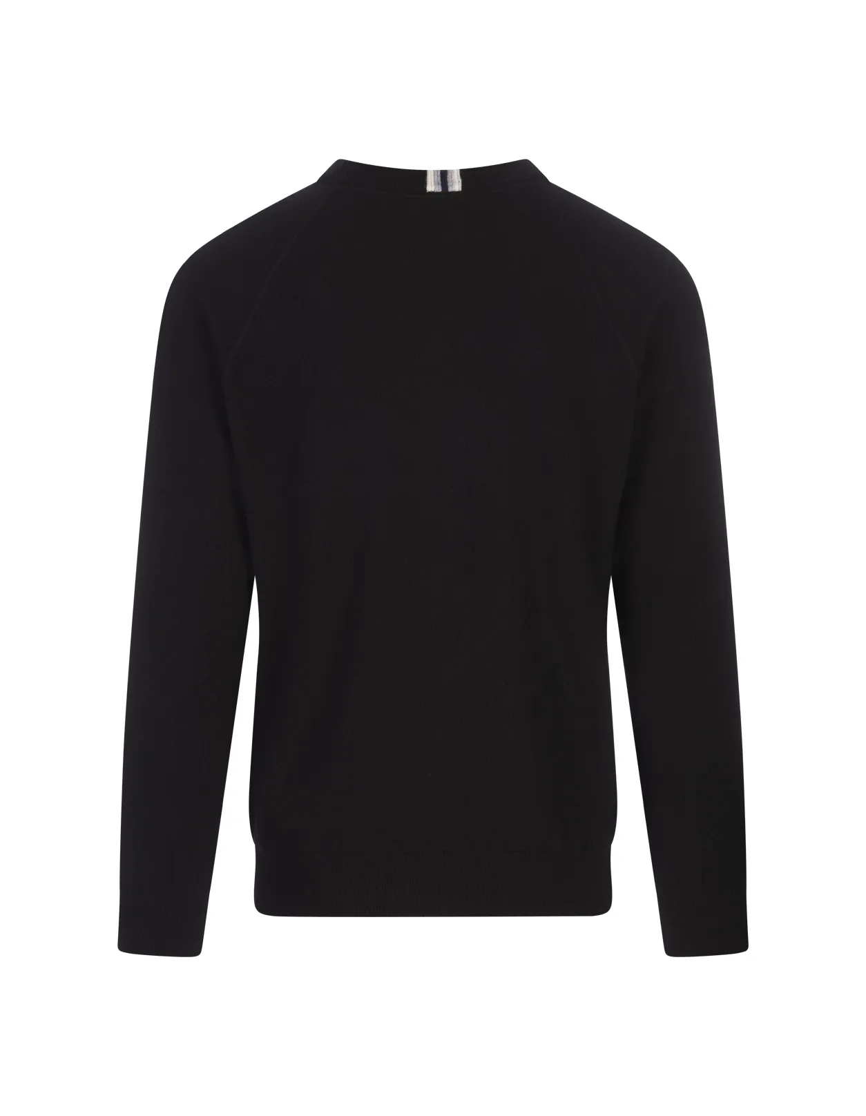 FEDELI Black Cashmere Crew-Neck Pullover