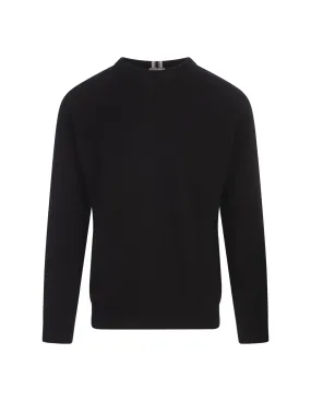 FEDELI Black Cashmere Crew-Neck Pullover