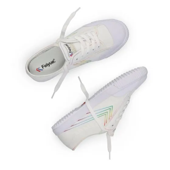 Feiyue FE LO 1920 Canvas Trainers - White/Rainbow