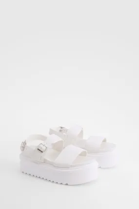 Flatform Double Strap Sandals