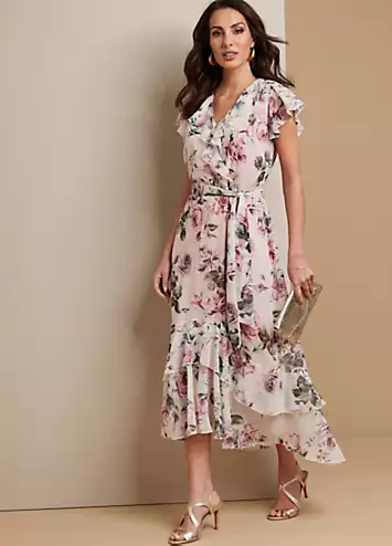 Floral Print Wrap Maxi Dress by Together | Look Again