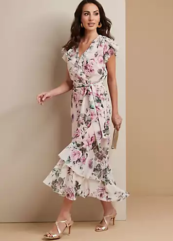 Floral Print Wrap Maxi Dress by Together | Look Again