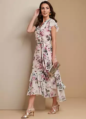 Floral Print Wrap Maxi Dress by Together | Look Again