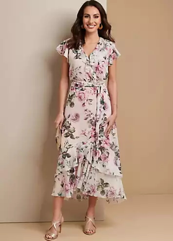 Floral Print Wrap Maxi Dress by Together | Look Again