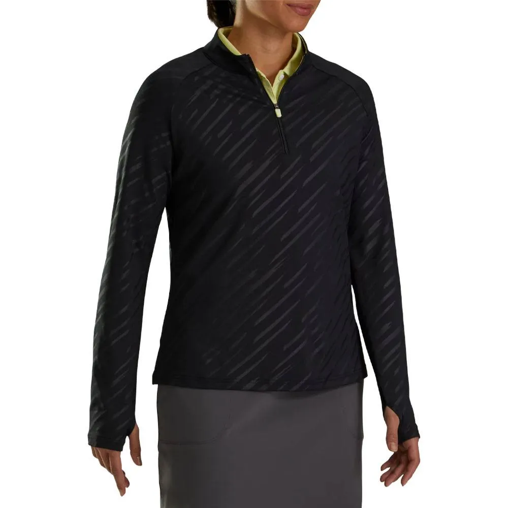 FootJoy Half-Zip Embossed Golf Pullover 2023 Women