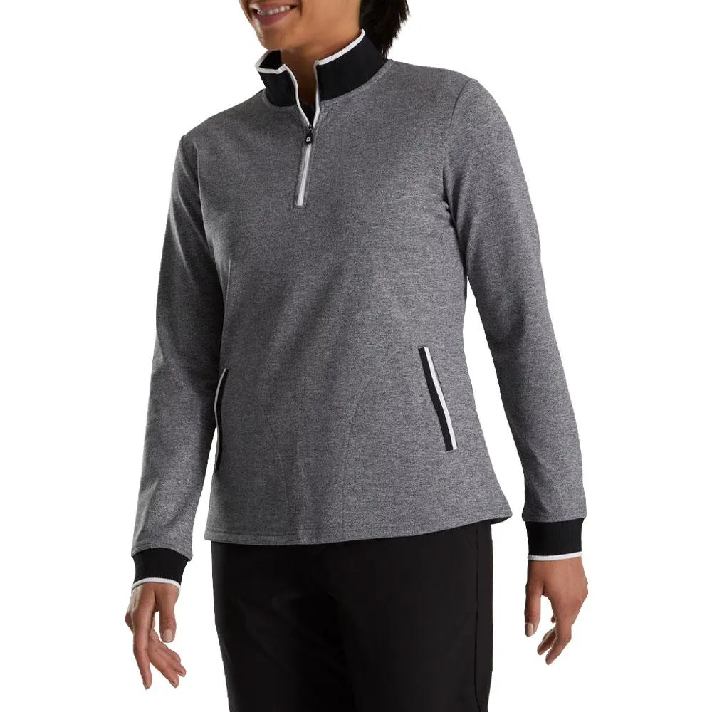 FootJoy Half-Zip Fleece Back Pique Mid Layer Golf Pullover 2023 Women