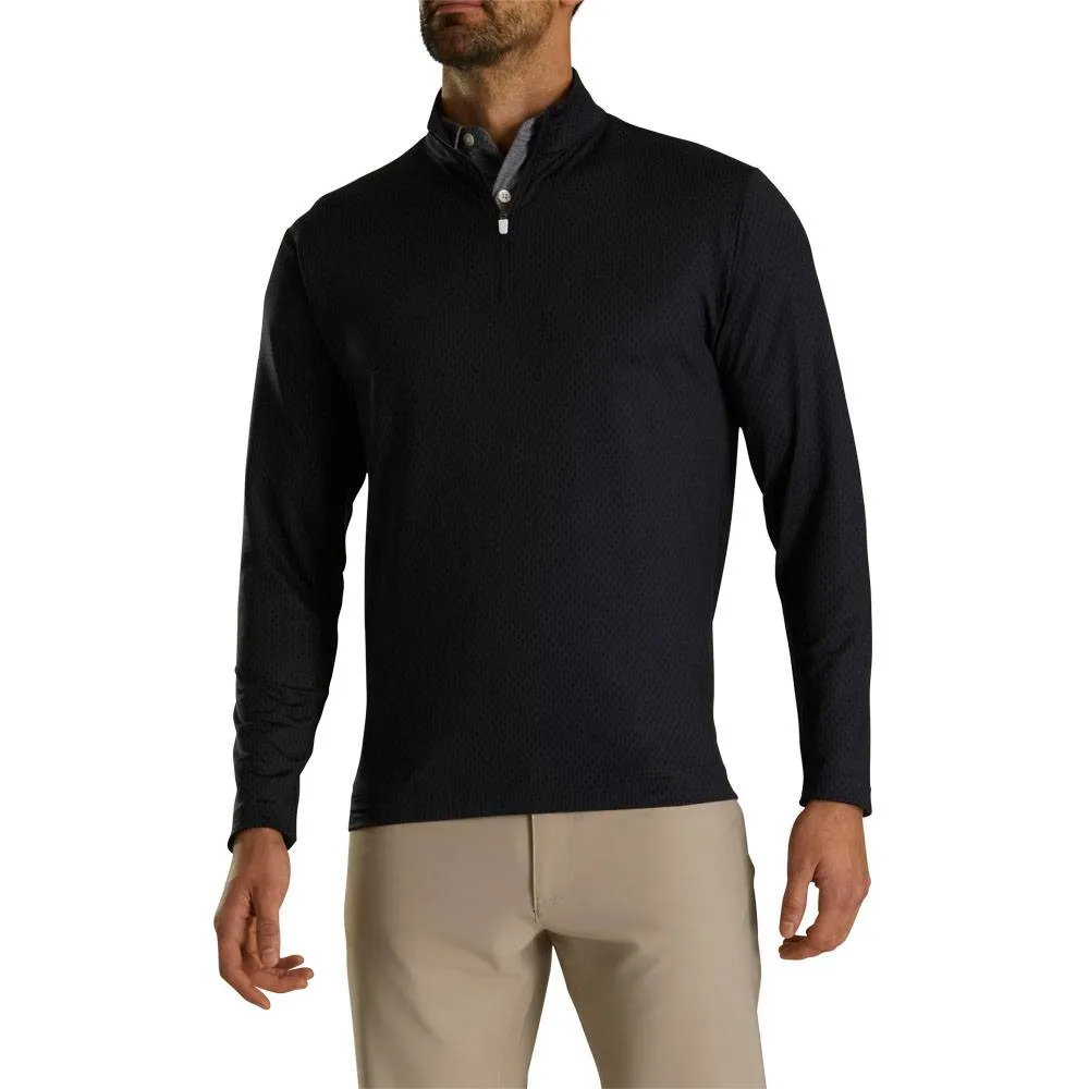 FootJoy Tonal Print Knit Midlayer Golf Pullover 2023