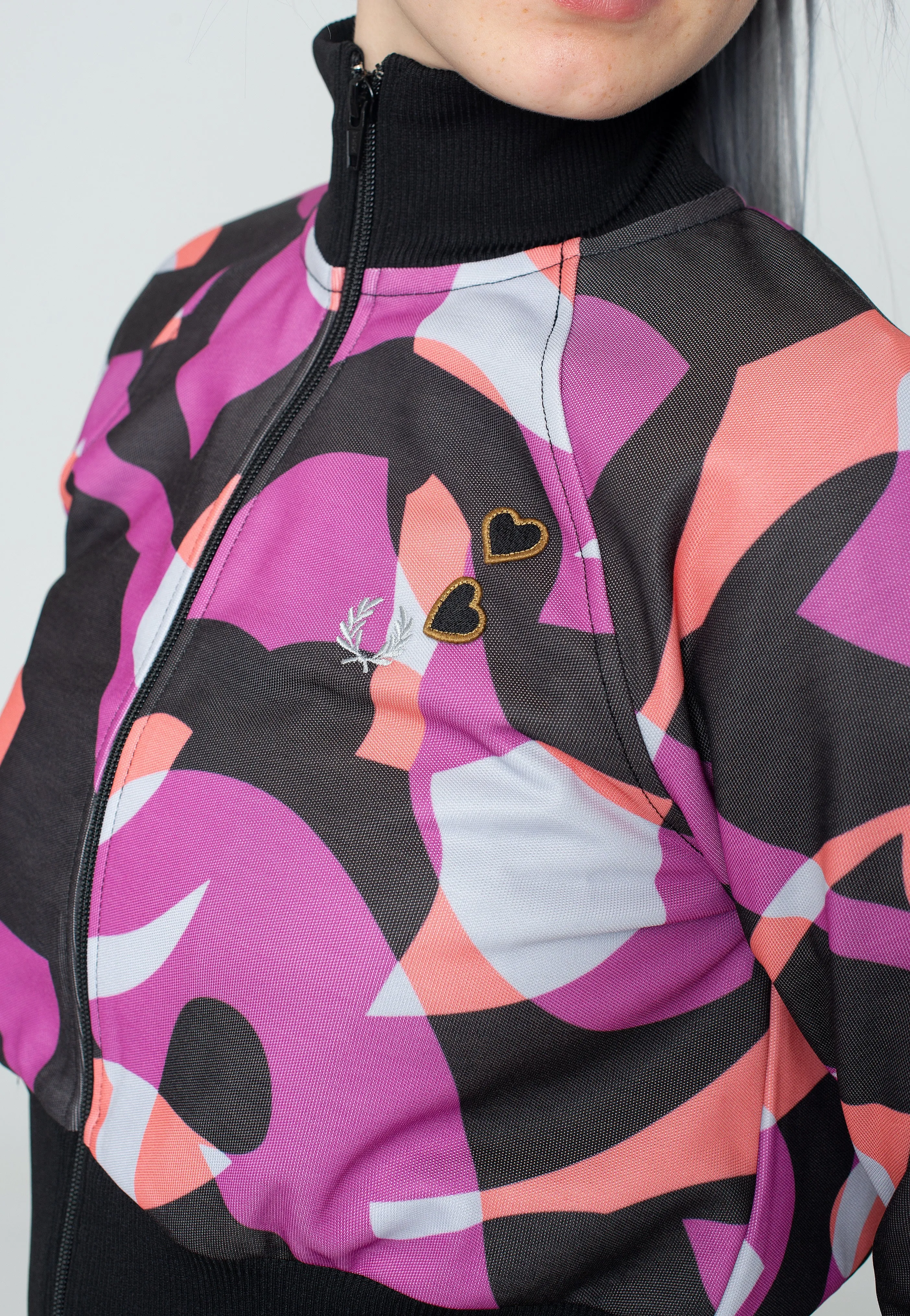 Fred Perry x Amy Winehouse - Abstract Print Track Black - Track Jacket