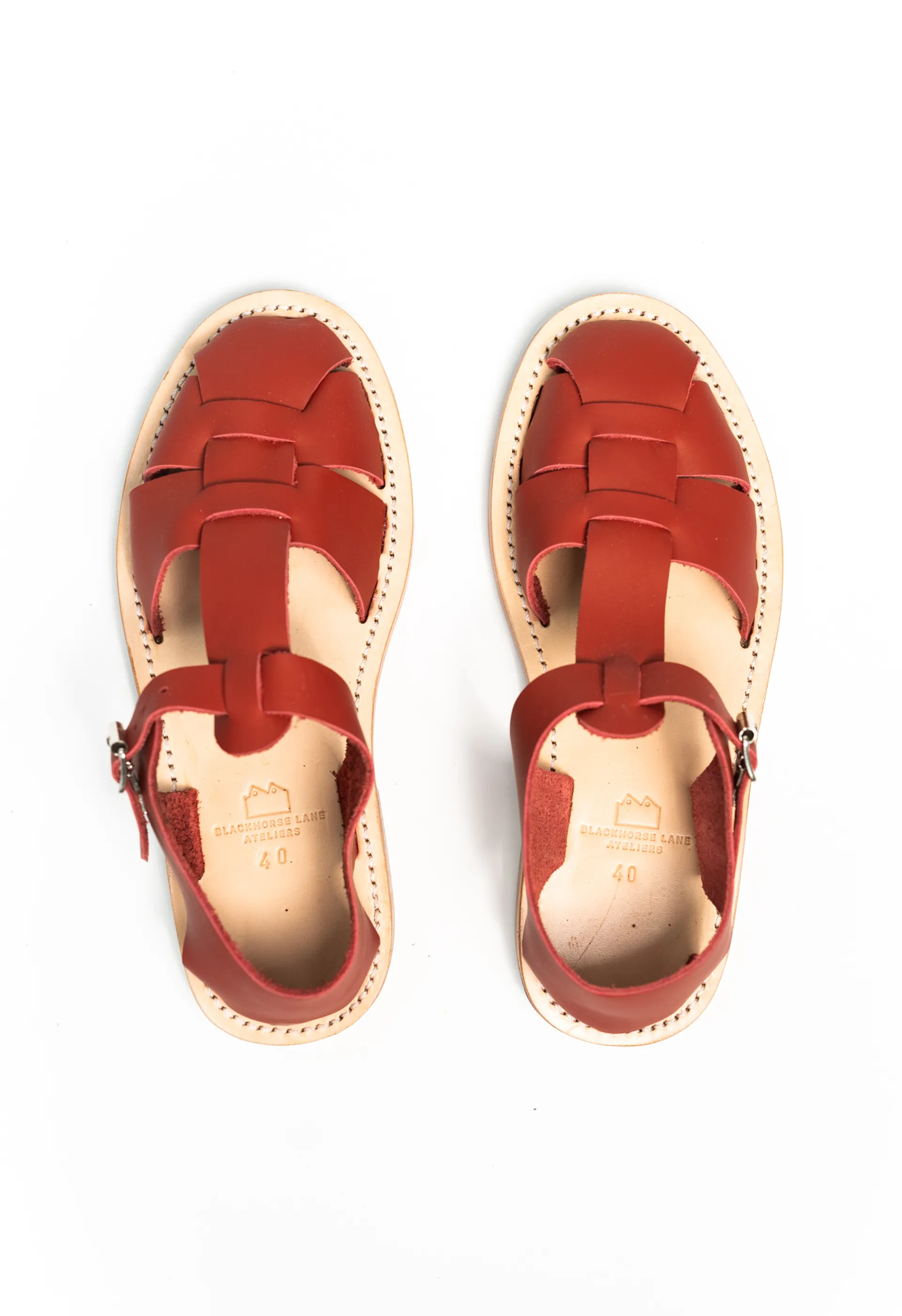 FRENCH MILITARY SANDALS RED