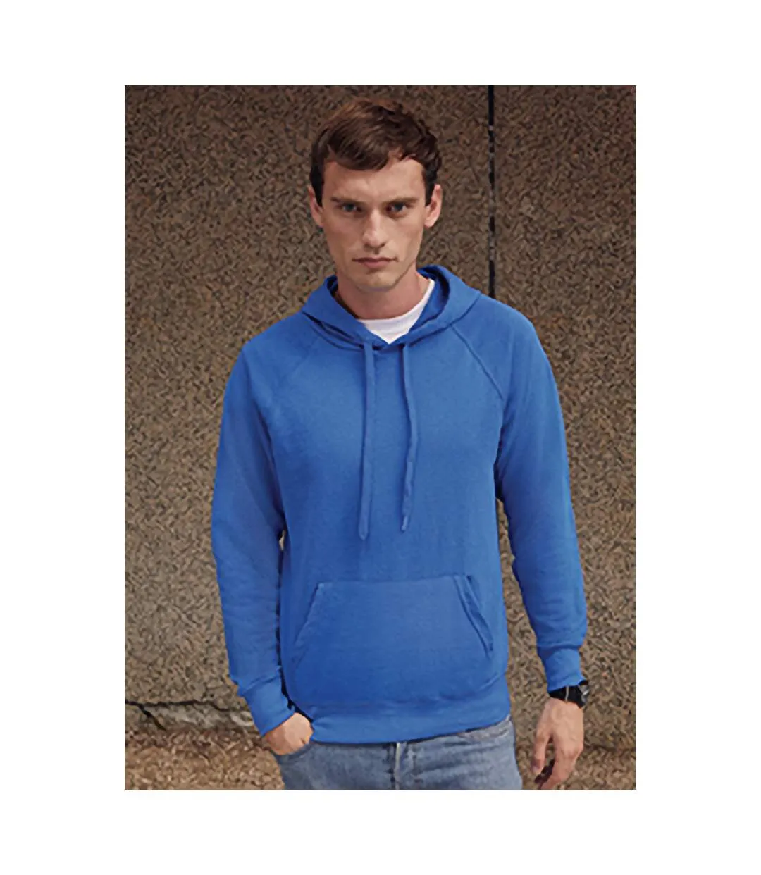 Fruit Of The Loom Mens Lightweight Hooded Sweatshirt / Hoodie (240 GSM) (Royal) - UTBC2654