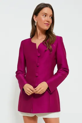 Fuchsia Claudia Crepe Jacket