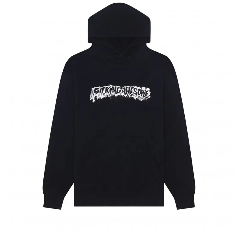 Fucking Awesome Dill Cut Up Logo Pullover Hooded Sweatshirt (Black)