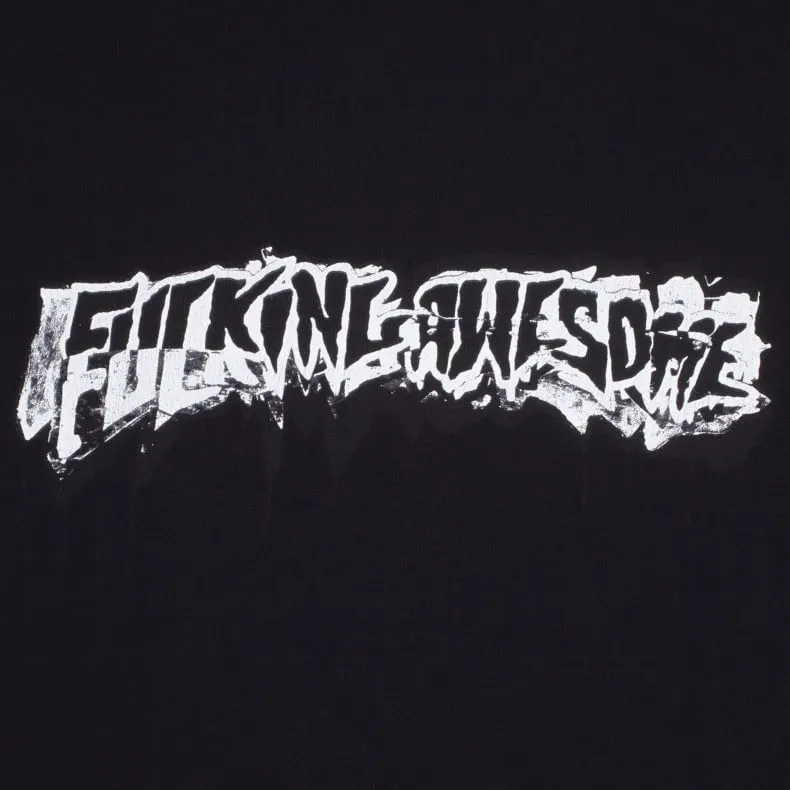 Fucking Awesome Dill Cut Up Logo Pullover Hooded Sweatshirt (Black)