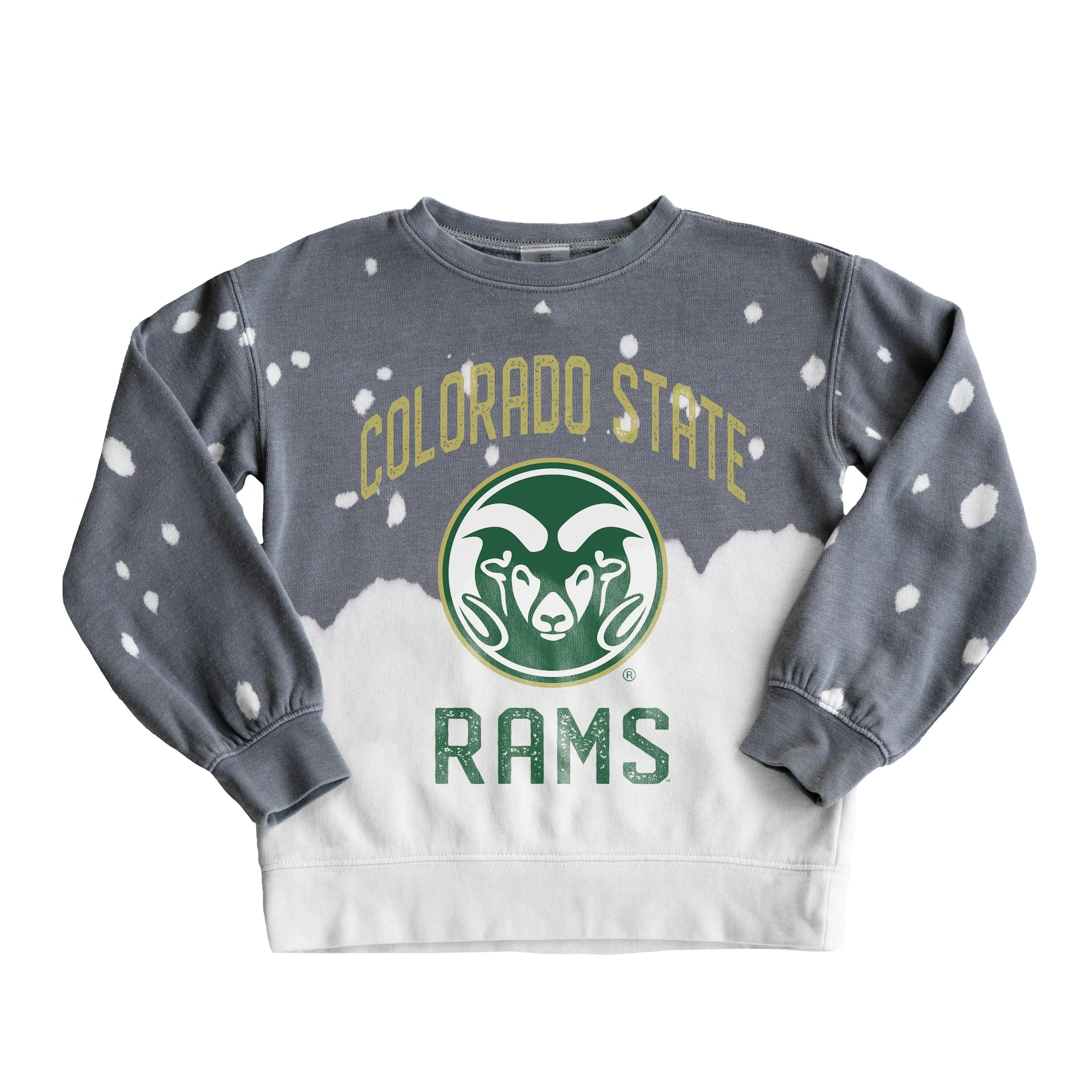 Gameday Couture Colorado State Rams Girls Youth Gray Faded Pullover Sweatshirt