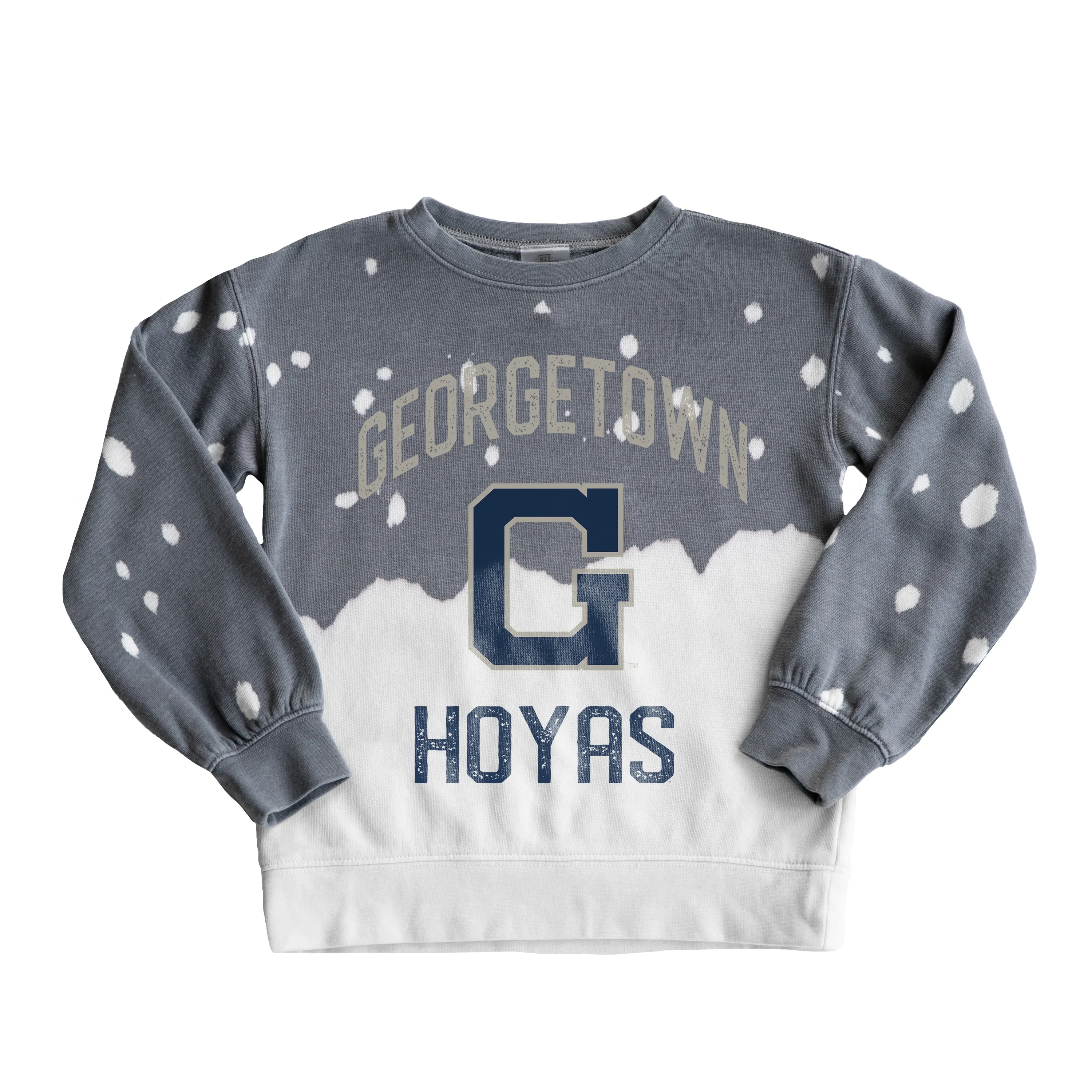 Gameday Couture Georgetown Hoyas Girls Youth Gray Faded Pullover Sweatshirt