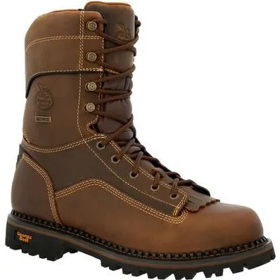 GEORGIA BOOT MENS AMP LT LOW HEEL LOGGER WATERPROOF WORK BOOT 10.5W