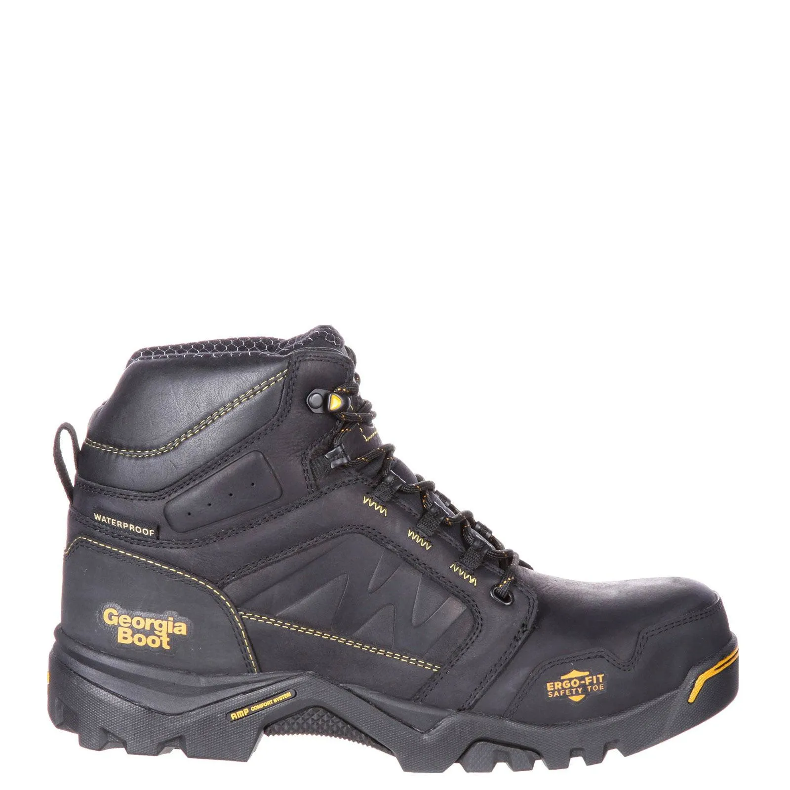 Georgia Men's 6 Amplitude Composite Toe Waterproof Work Boot - Black GB00130