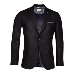 Giordano Robert Wool Silk Blend Twill Navy Jacket | Menswear Online