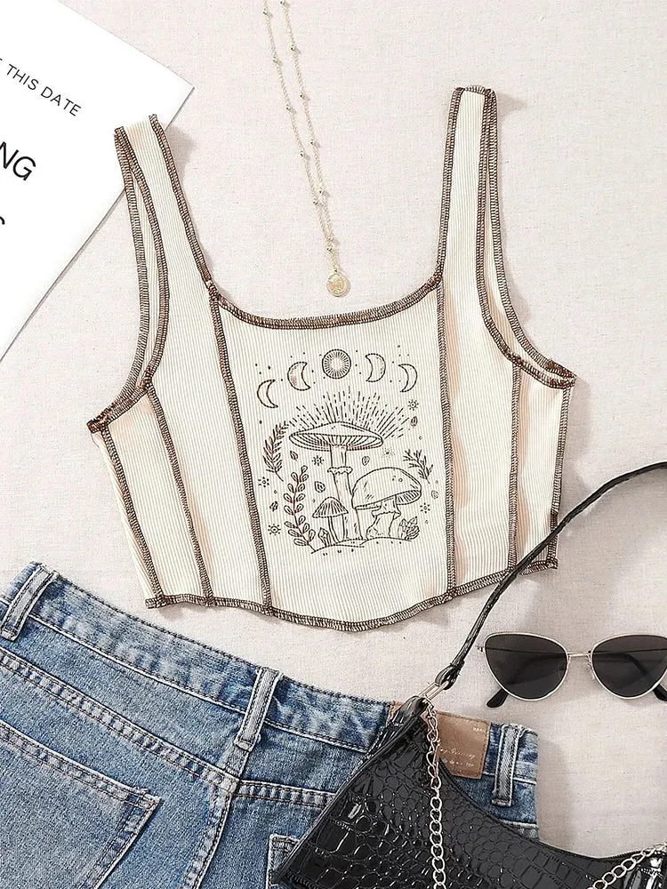 Gothic Sleeveless Crop Top