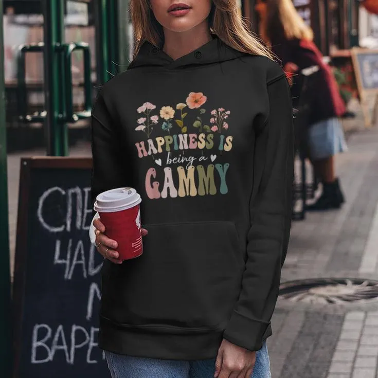 Happiness Is Being A Gammy Floral Gammy Mother's Day Women Hoodie