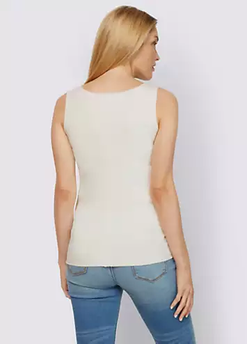 Heine Knotted V-Neck Sleeveless Top | Grattan