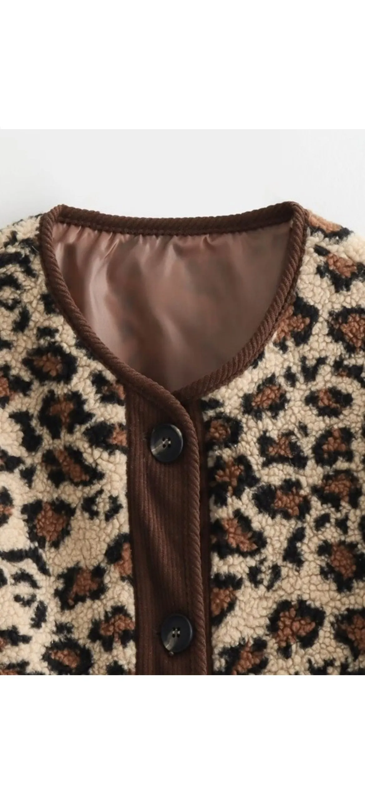 Holly Leopard Print Sherpa Jacket