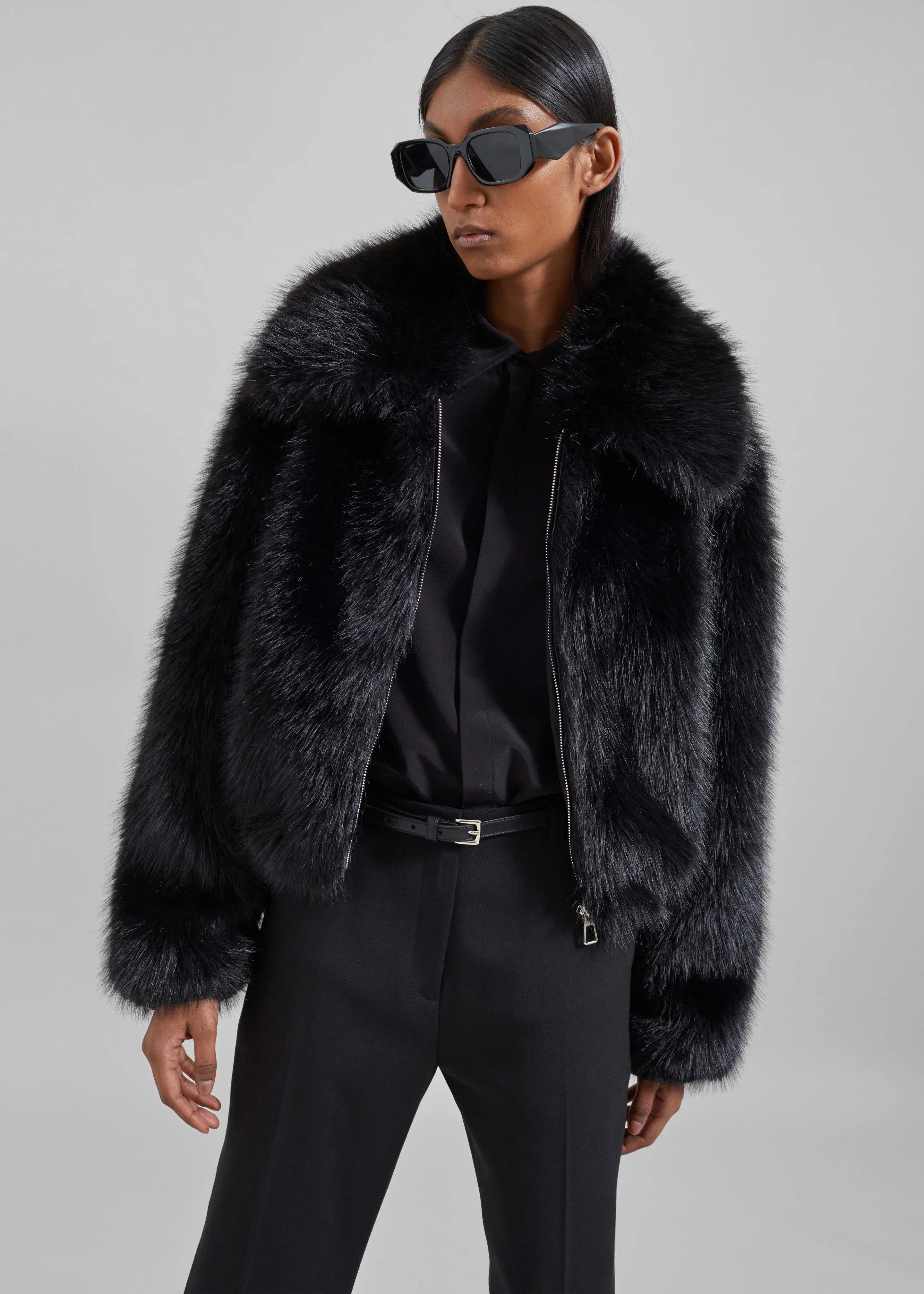 Hope Faux Fur Jacket - Black