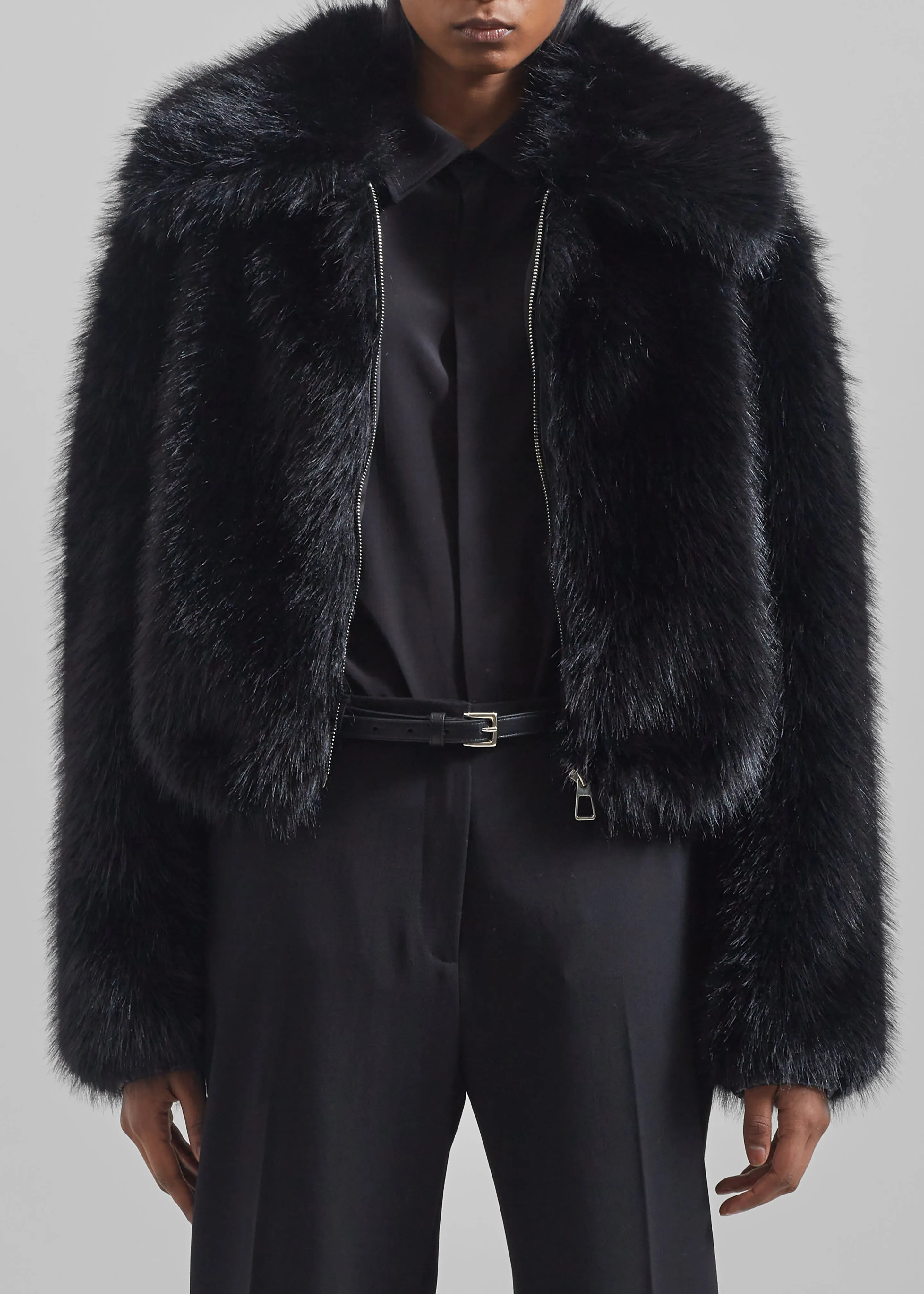 Hope Faux Fur Jacket - Black