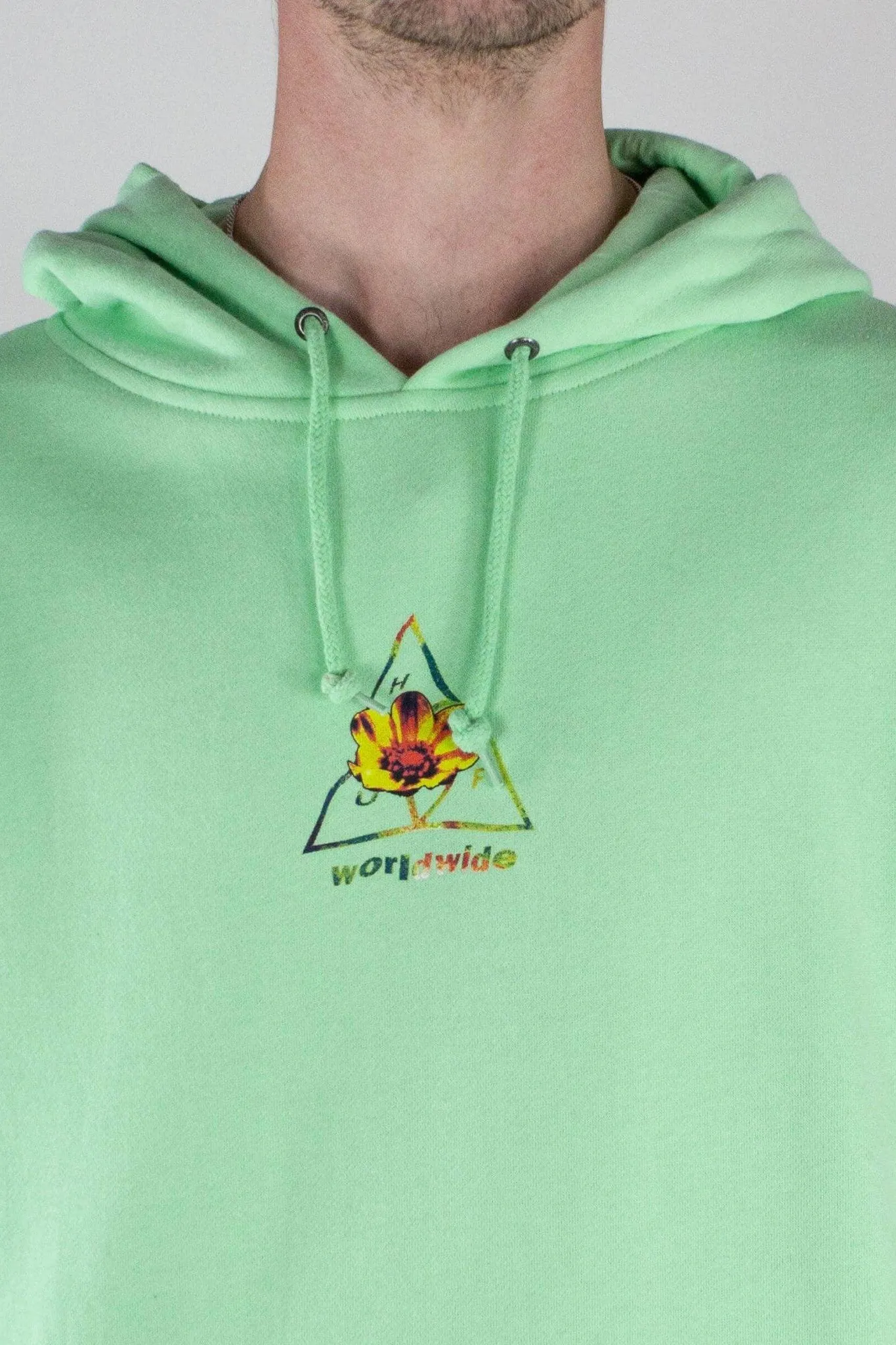 HUF Come Down Hoodie- Neo Mint exclusive at Remix