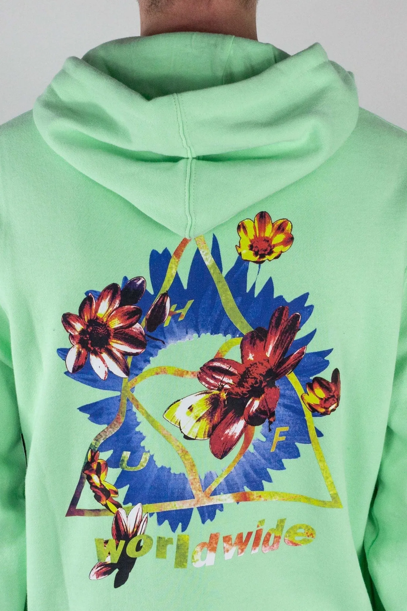 HUF Come Down Hoodie- Neo Mint exclusive at Remix