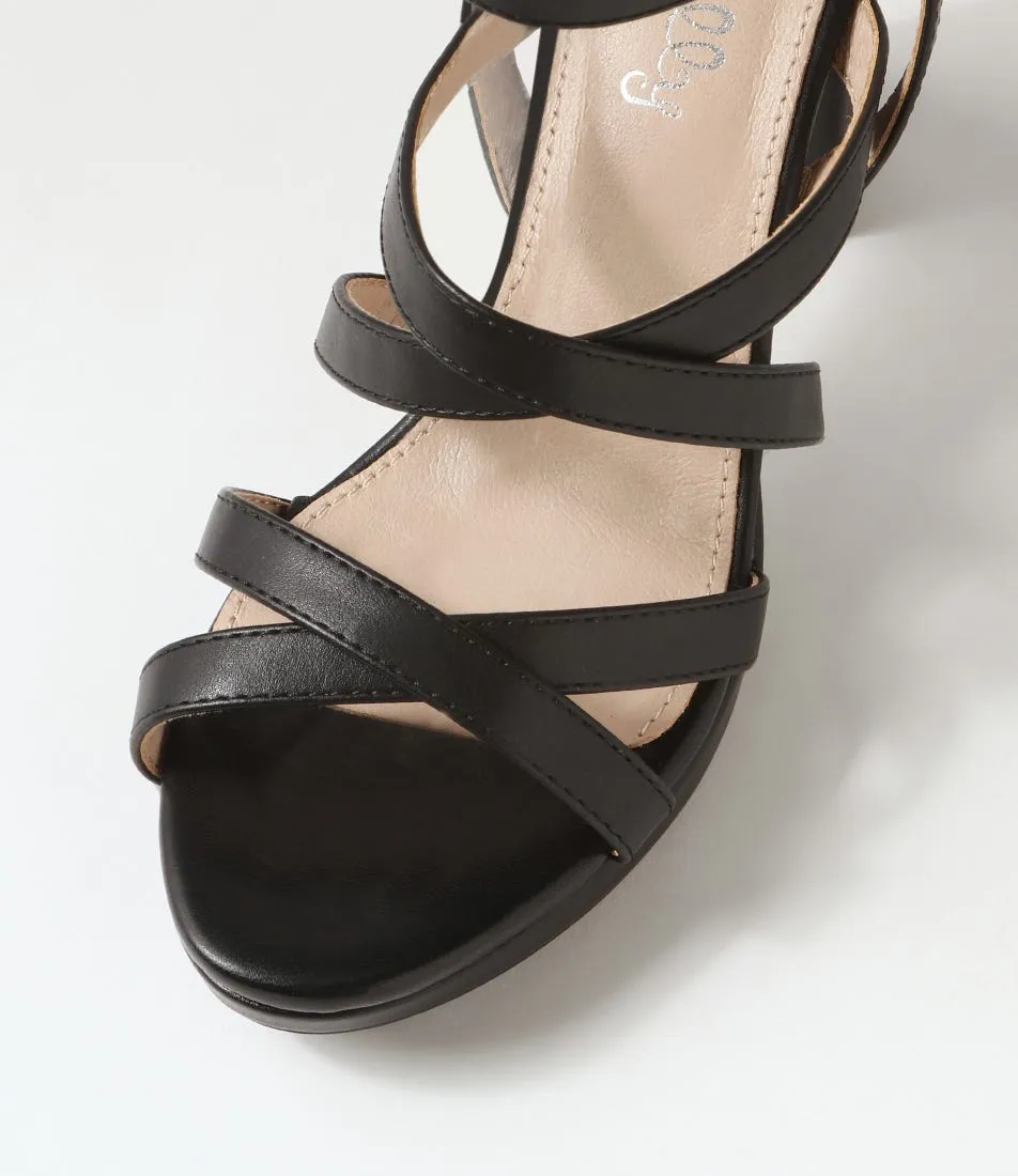 I LOVE BILLY Braskie Black Sandals