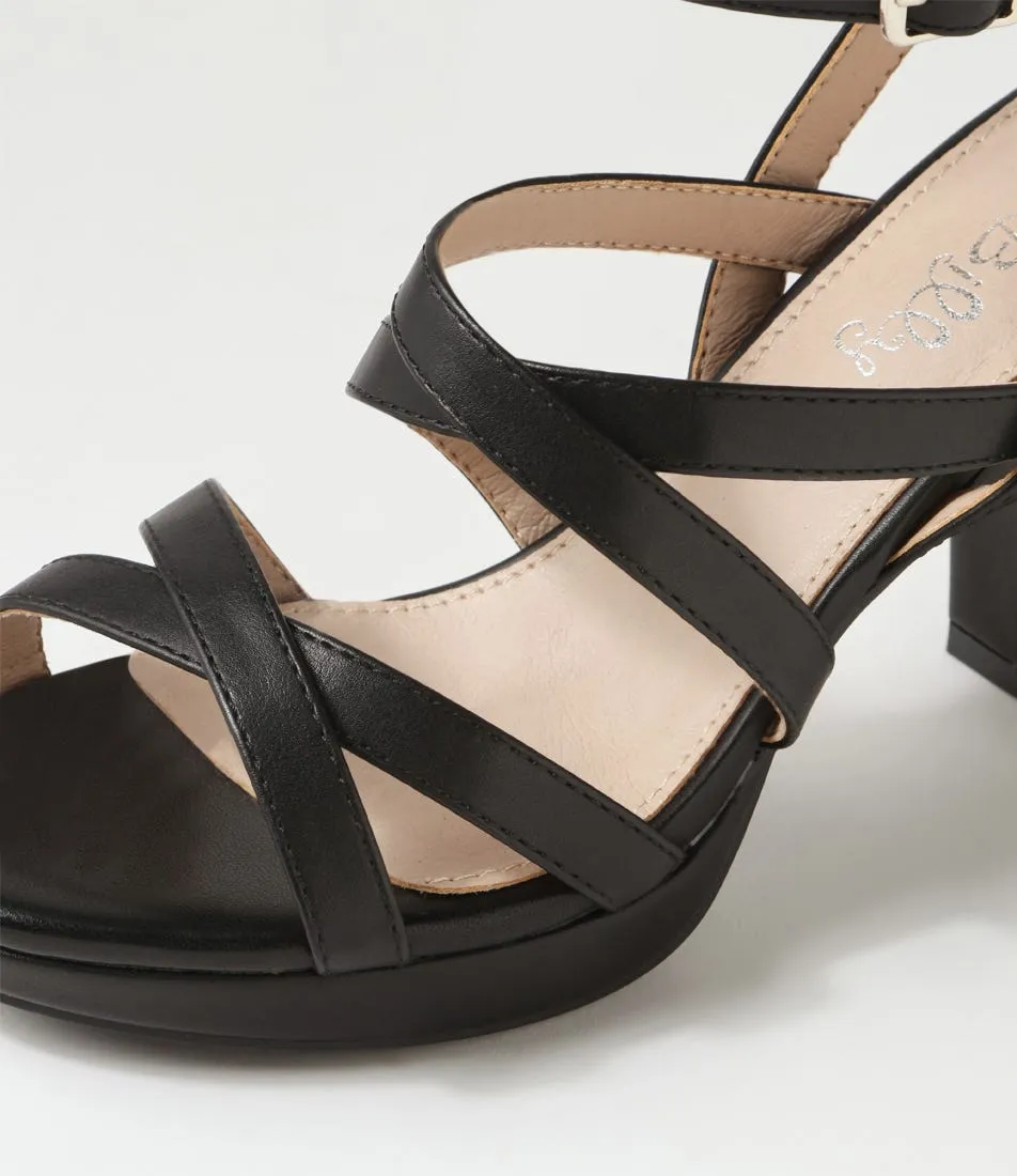 I LOVE BILLY Braskie Black Sandals