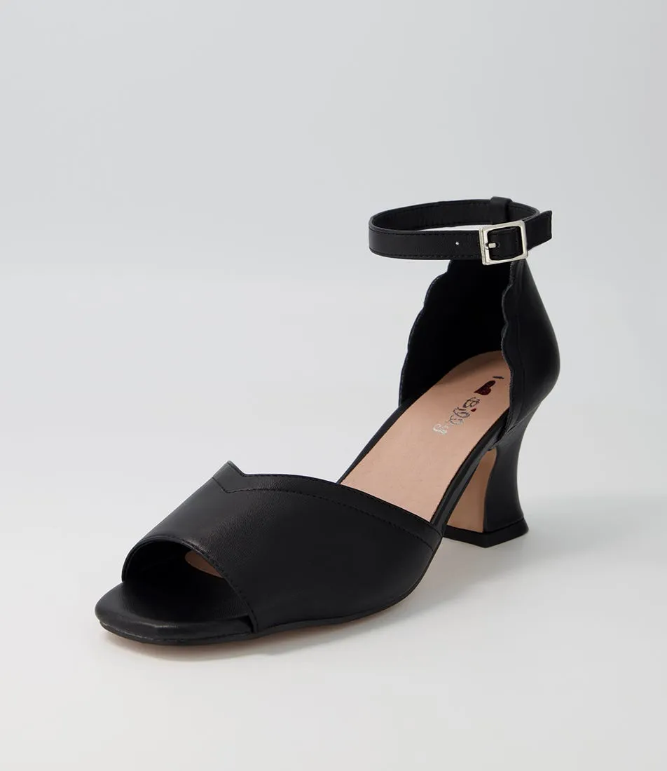 I LOVE BILLY Wileda Black Sandals