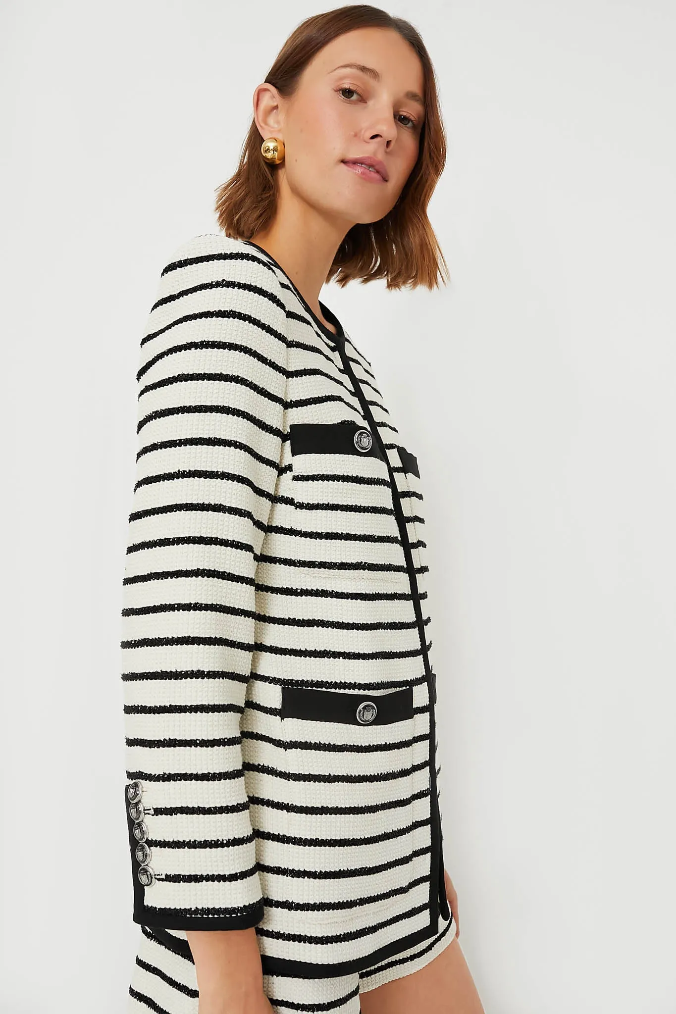 Ivory and Black Foster Dickey Jacket