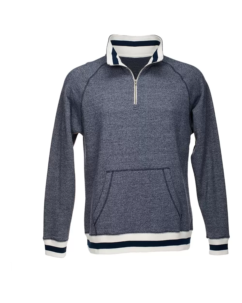 J America 8703 Peppered Fleece 1/4 Zip Pullover SKU: 8703