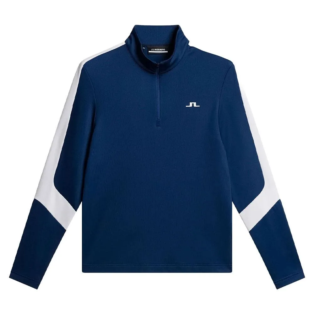 J.Lindeberg Carl Mid Layer Golf Pullover Estate Blue - SS24