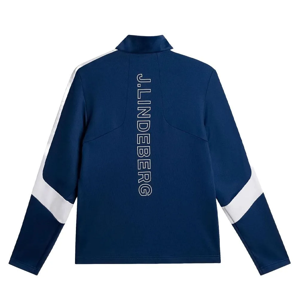 J.Lindeberg Carl Mid Layer Golf Pullover Estate Blue - SS24